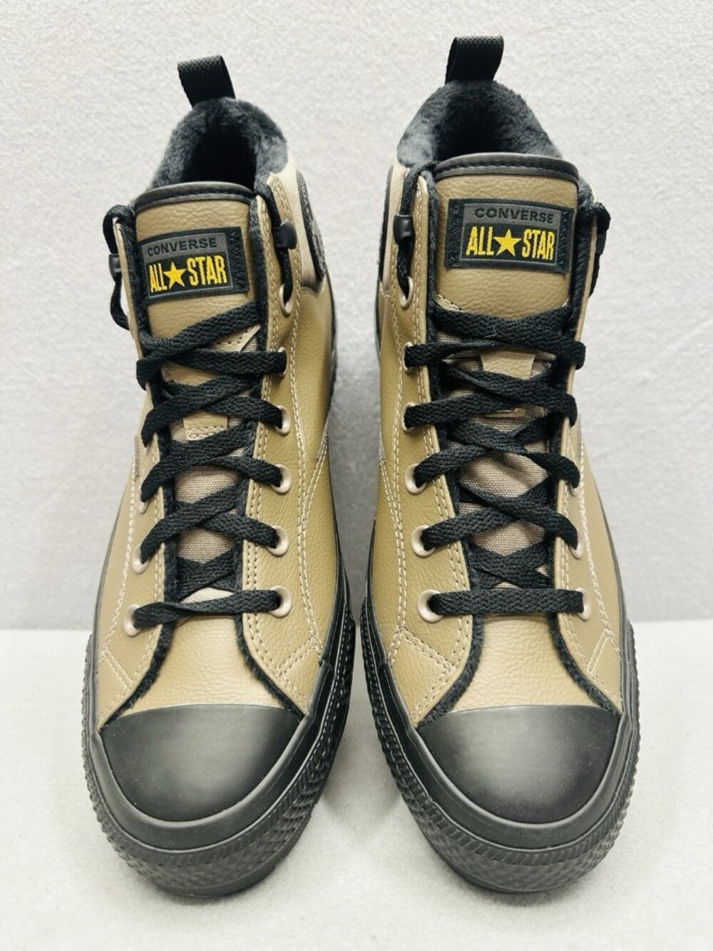 Converse Street Boots Men Size 9.5 Chuck Taylor All Star Malden Mid Taupe Black - Picture 7 of 12